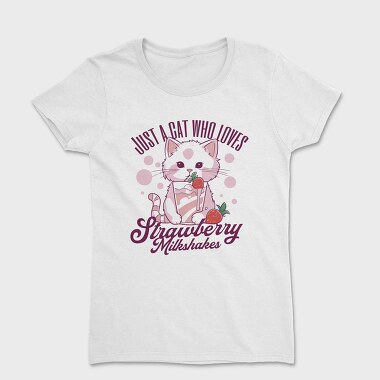 Cat Strawberry Milkshake, Women's T-Shirt