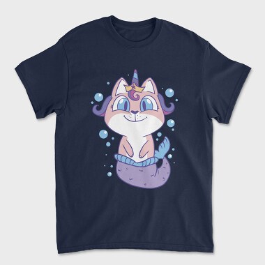 Unisex Men's T-Shirt, Cat Unicorn Mermaid