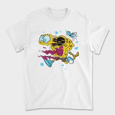 Crazy Sponge Bob, Унисекс Мъжка Тениска
