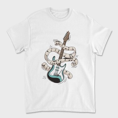 Electric Guitar, Unisex Men's T-Shirt