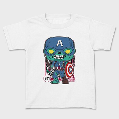 Funko Marvel Zombies captain america, Kids' T-Shirt