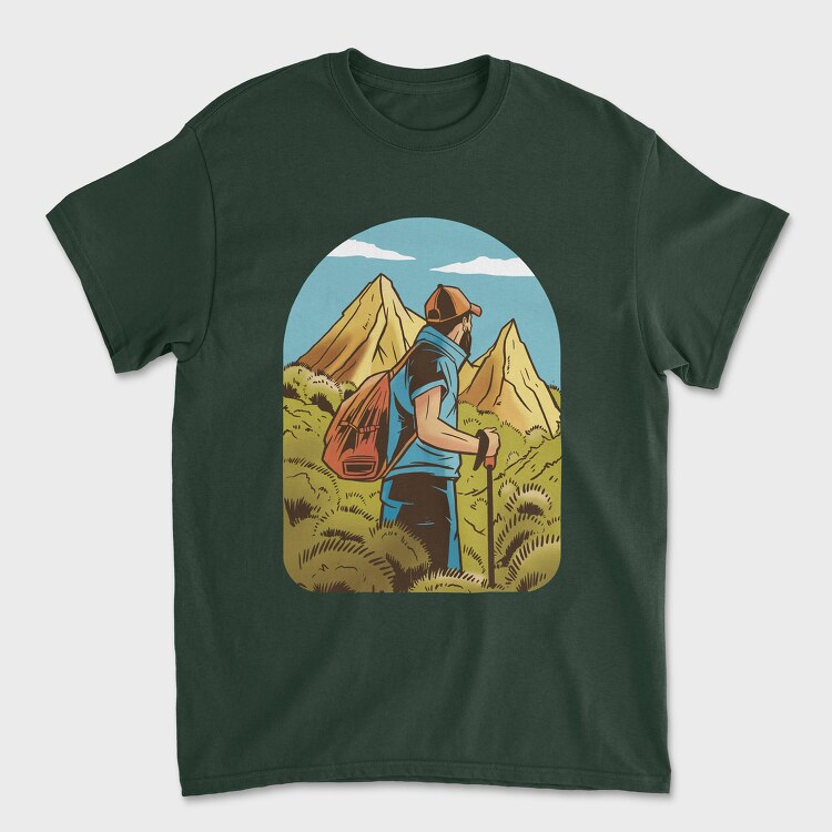 Hiking Man, Unisex Men's T-Shirt