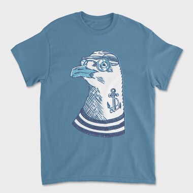 Hipster Seagull, Unisex Men's T-Shirt