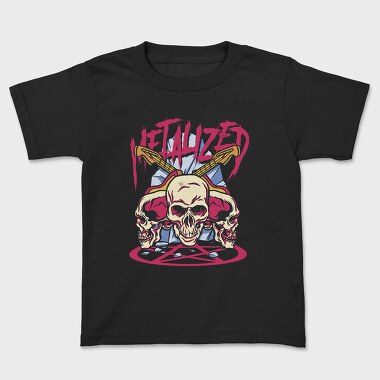 Metalized Skulls Rock, Kids' T-Shirt