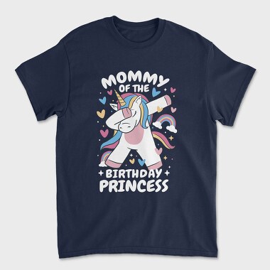 Mommy of the Birthday Princess, Unisex Men's T-Shirt