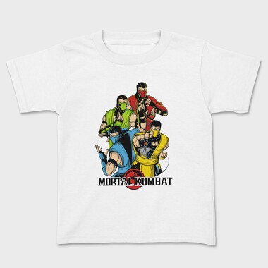 mortal kombat color, Kids' T-Shirt