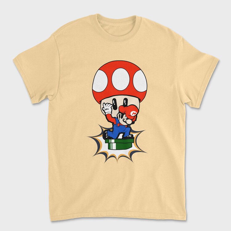 Moshroom Mario, Unisex Men's T-Shirt