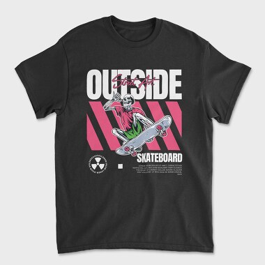 Unisex Men's T-Shirt, Outside Skateboard 1