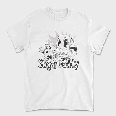 Sugar Daddy Cartoon Old, Unisex Men's T-Shirt