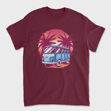 Sunset Beach Van, Unisex Men's T-Shirt