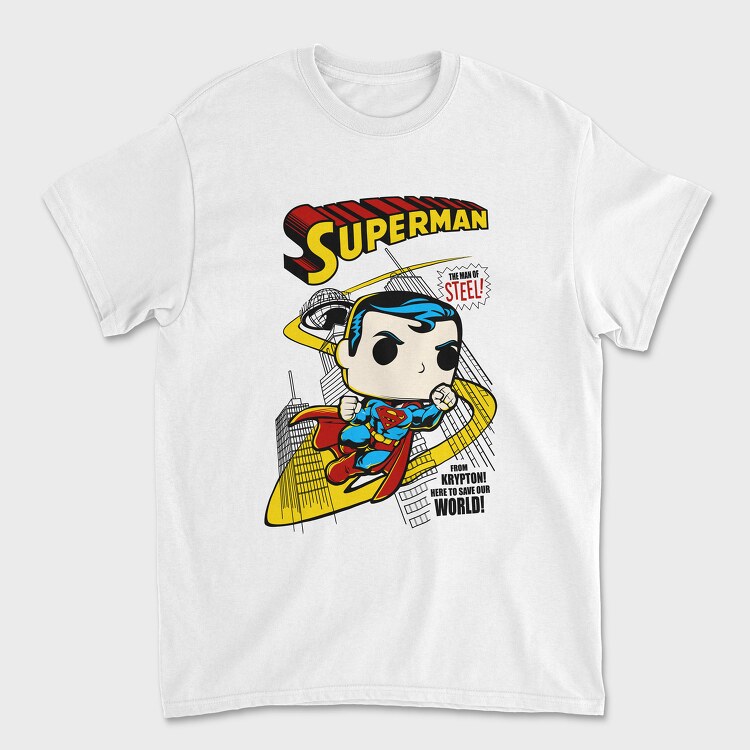 Superman Comics, Унисекс Мъжка Тениска