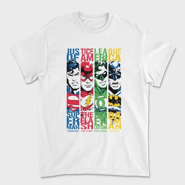 Superman the Flash Green Lanter Batman, Unisex Men's T-Shirt