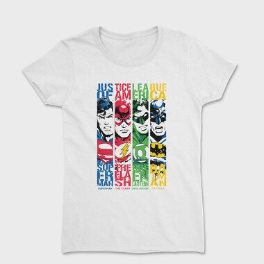Superman the Flash Green Lanter Batman, Дамска Тениска