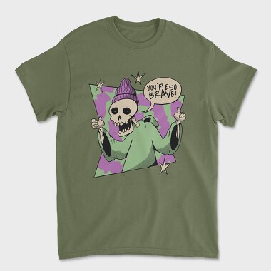 Supportive Skeleton Brave, Unisex Men's T-Shirt