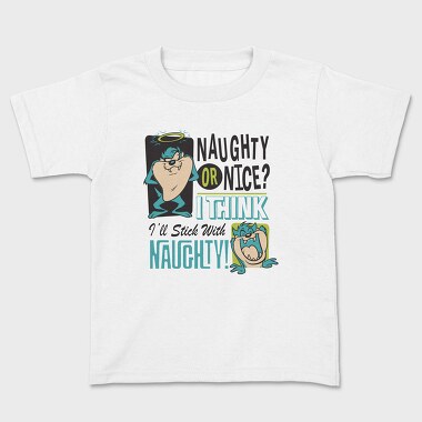 Tasmanian Devil Naughty or Nice, Kids' T-Shirt