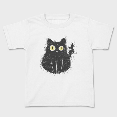 Kids' T-Shirt, Electrocuted Cat