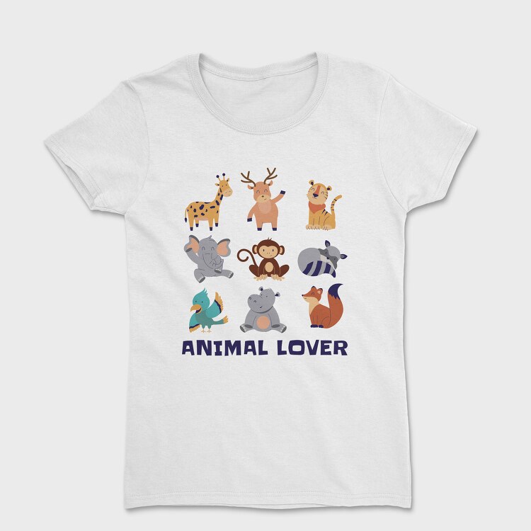 Animal Lover Cartoons, Women's T-Shirt