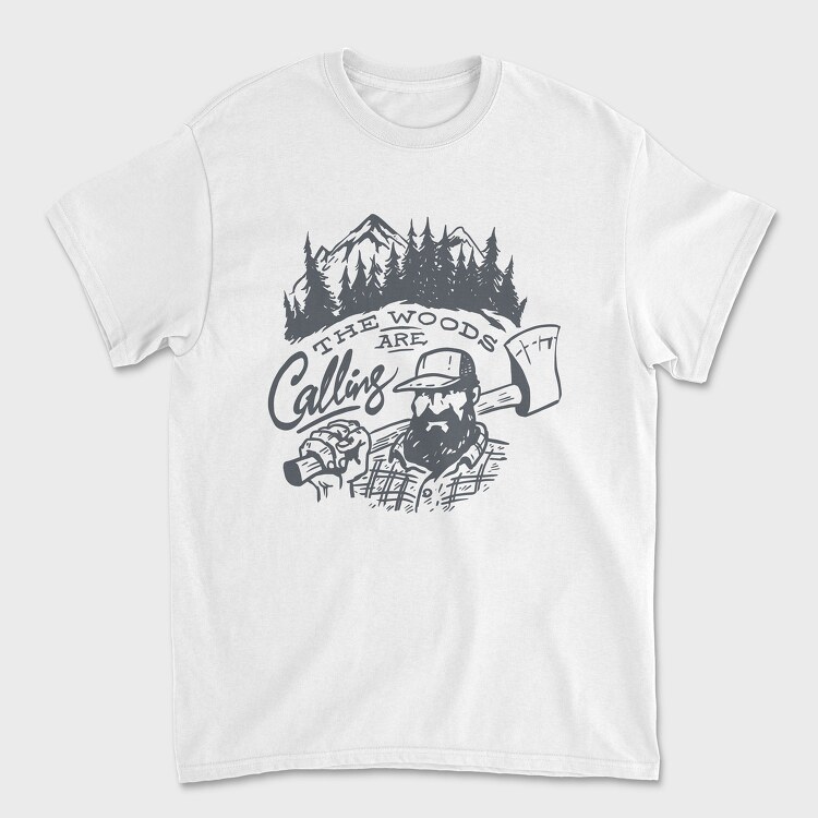The Woods Are Calling Lumberjack, Unisex Men's T-Shirt