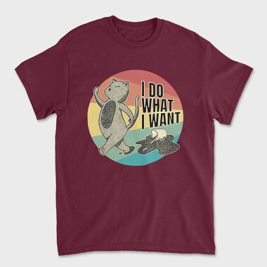 I Do What I Want Cat Coffee, Unisex Men's T-Shirt