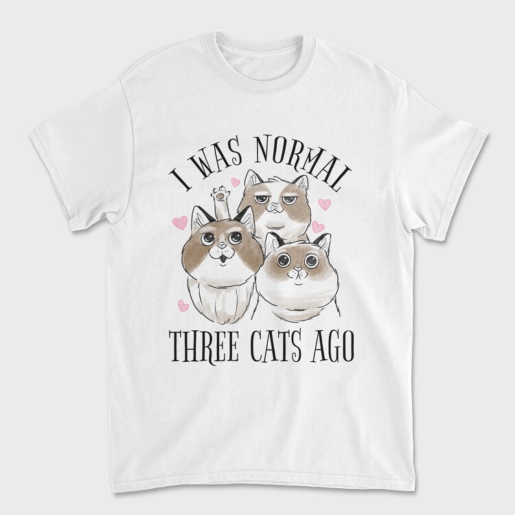 Three Cats Quote, Унисекс Мъжка Тениска