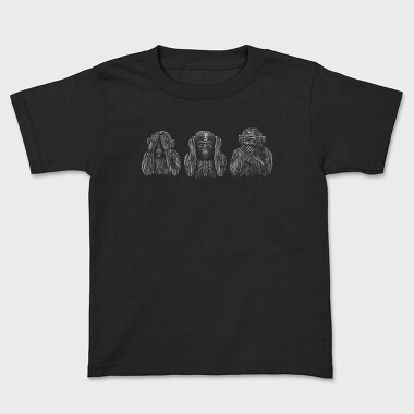 Three Monkeys, Kids' T-Shirt
