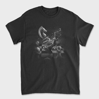 Chess Dramatic Monochrome, Unisex Men's T-Shirt