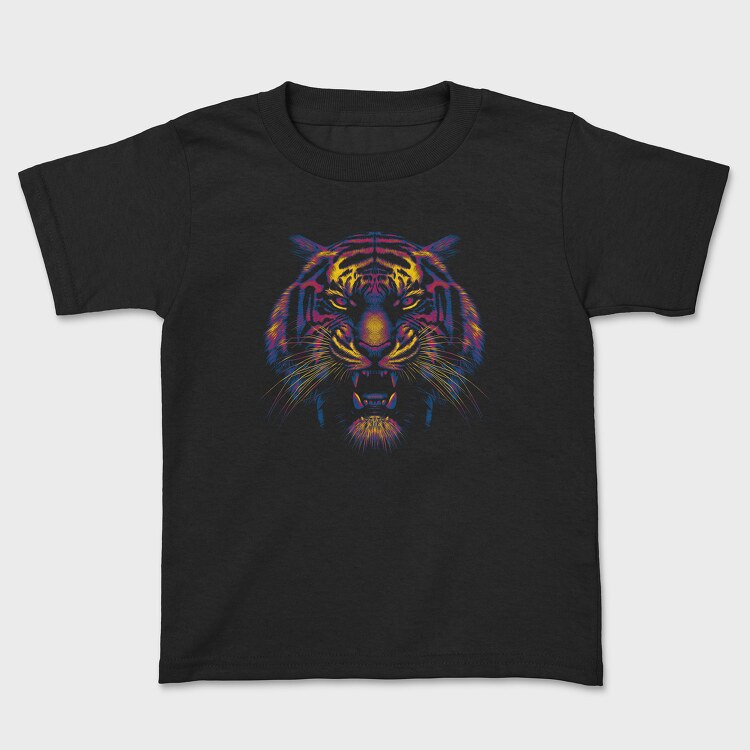 Tiger Colorful, Kids' T-Shirt