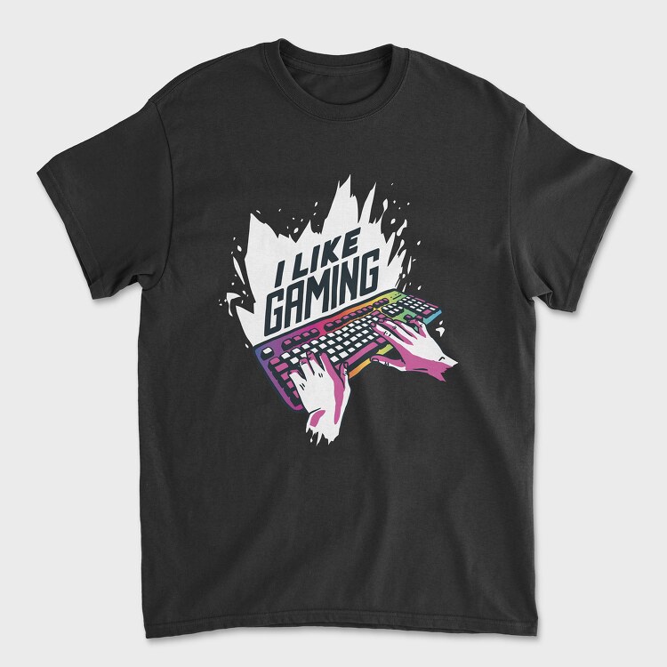 I Like Gaming Keyboard, Unisex Men's T-Shirt