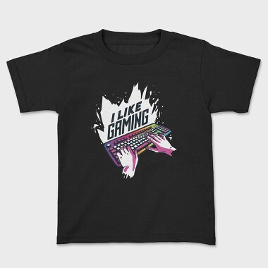 I Like Gaming Keyboard, Kids' T-Shirt