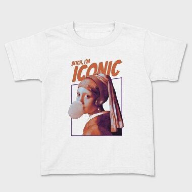 Art Pearl Girl Iconic, Kids' T-Shirt