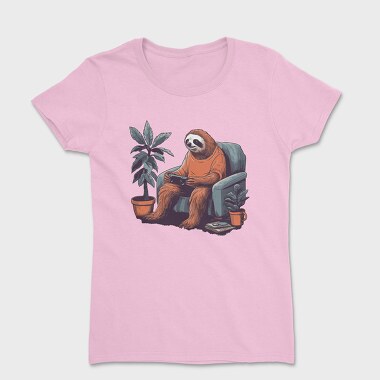 Chill Sloth Playing Video Games, Women's T-Shirt
