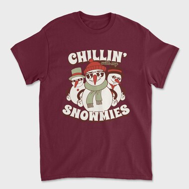 Unisex Men's T-Shirt, Chillin Snowmies