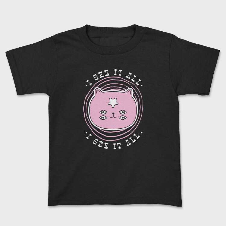 I See It All Cat, Kids' T-Shirt