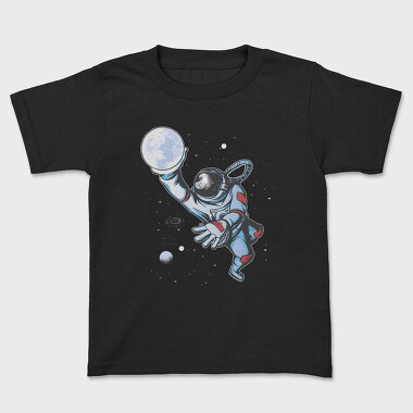 Kids' T-Shirt, Astronaut Moon Basket