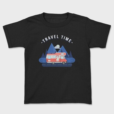 Travel Time Camper, Kids' T-Shirt