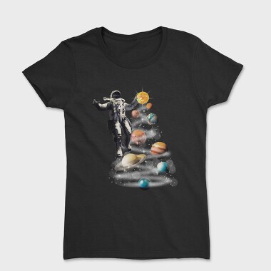 Astronaut Planets Christmas Tree, Women's T-Shirt