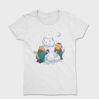 Christmas Cats Snowman, Women's T-Shirt