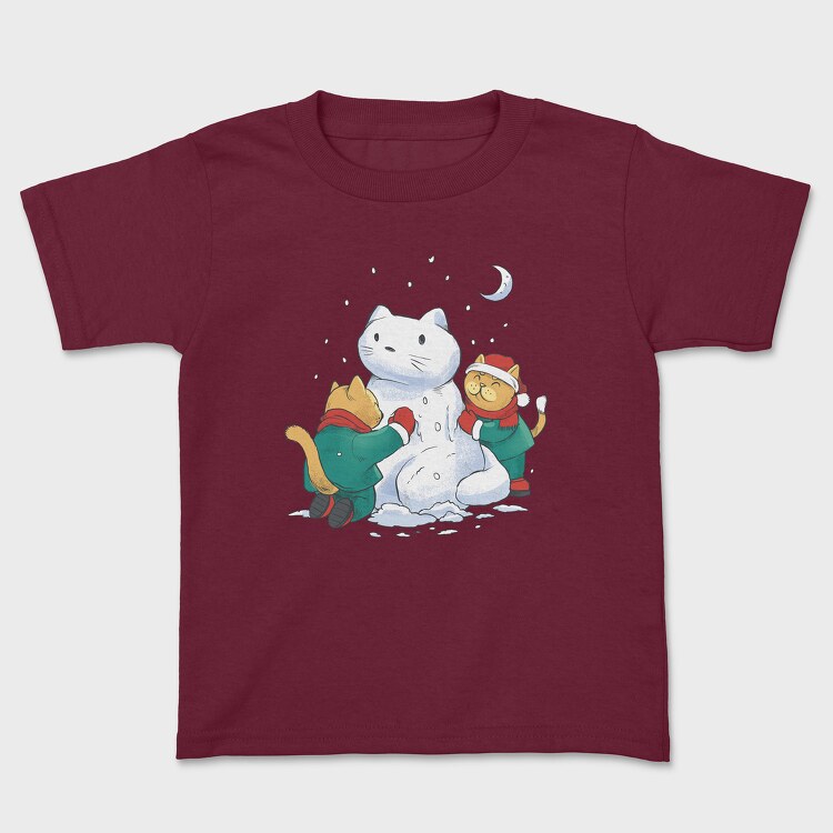 Christmas Cats Snowman, Детска Тениска