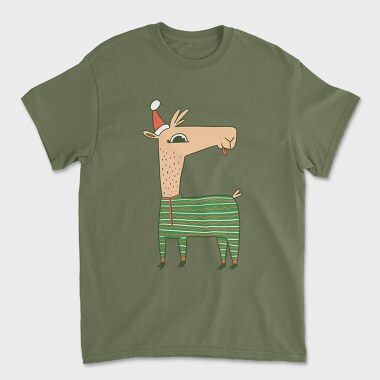 Christmas Llama, Unisex Men's T-Shirt