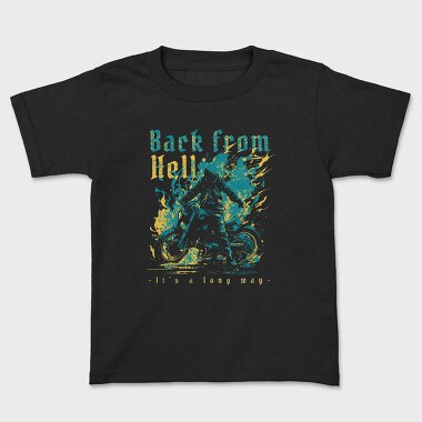 Back From Hell Motorbike, Kids' T-Shirt