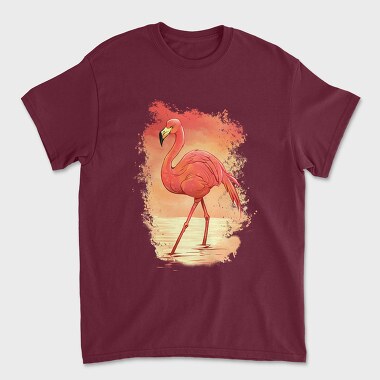 Flamingo Painting, Unisex Men's T-Shirt