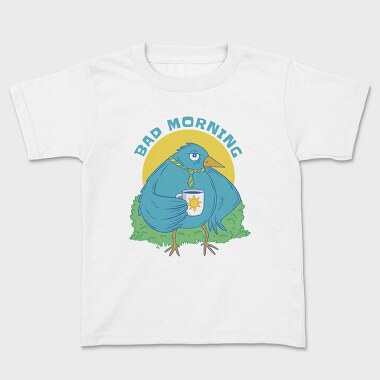 Bad Mornings Bird, Kids' T-Shirt