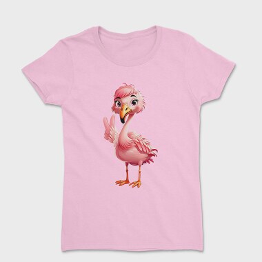 Flamingo Victory Sign, Women's T-Shirt
