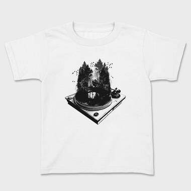 Tur Ntable Forest, Kids' T-Shirt