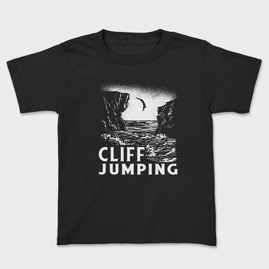 Cliff Jumping, Kids' T-Shirt