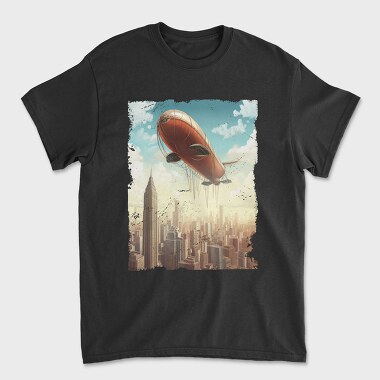 Унисекс Мъжка Тениска, Flying Blimp