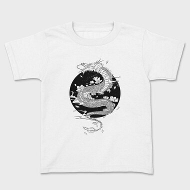 Japanese Tattoo Dragon, Kids' T-Shirt