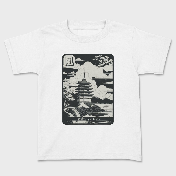 Japanese Temple, Kids' T-Shirt