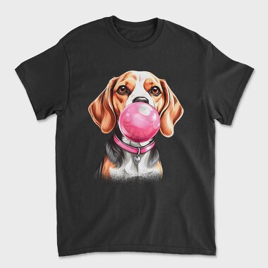 Унисекс Мъжка Тениска, Beagle Bubblegum