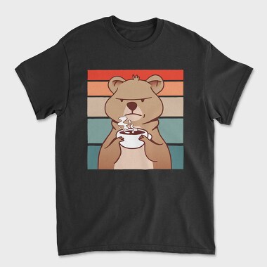 Coffee Grumpy Quokka, Unisex Men's T-Shirt